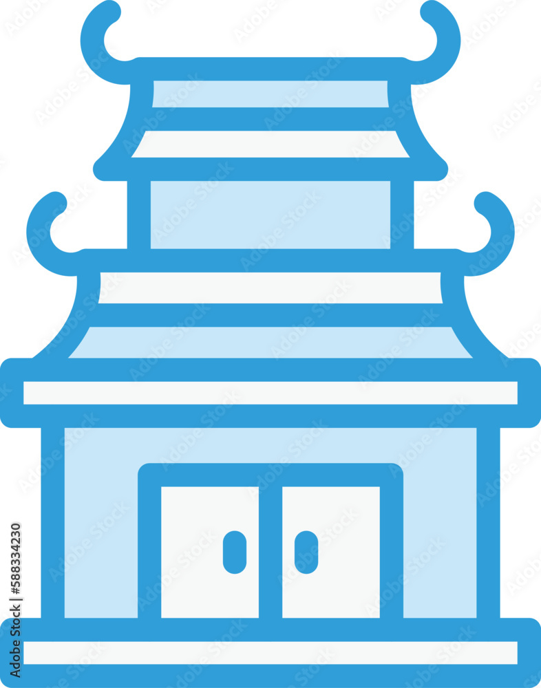 Chinese temple Vector Icon Design Illustration Chinese temple Vector Icon Design Illustration