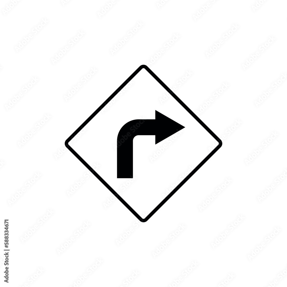 Black and White Color Traffic Sign Street Sign Icon Vector Template Black and White Color Traffic Sign Street Sign Icon Vector Template