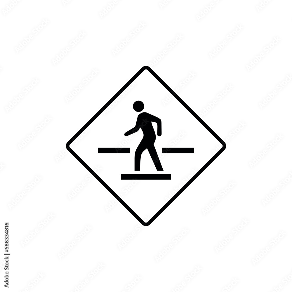 Black and White Color Traffic Sign Street Sign Icon Vector Template Black and White Color Traffic Sign Street Sign Icon Vector Template