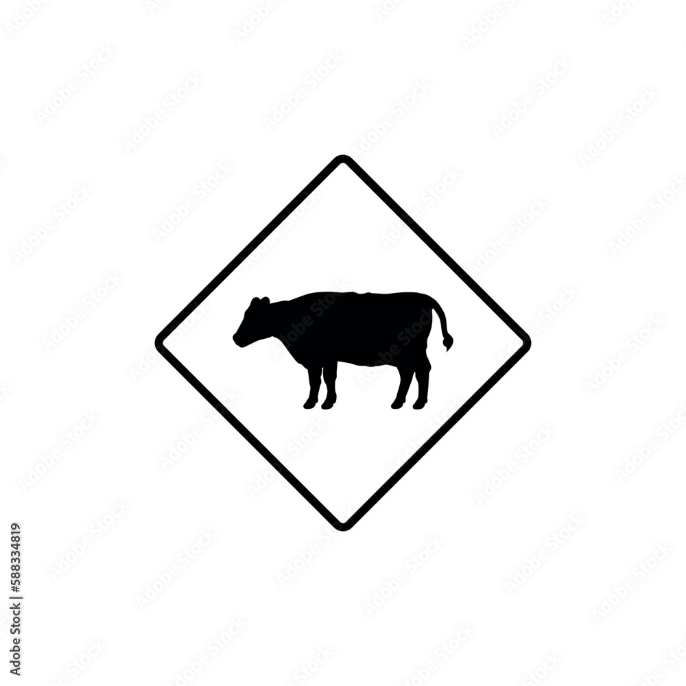 Black and White Color Traffic Sign Street Sign Icon Vector Template Black and White Color Traffic Sign Street Sign Icon Vector Template