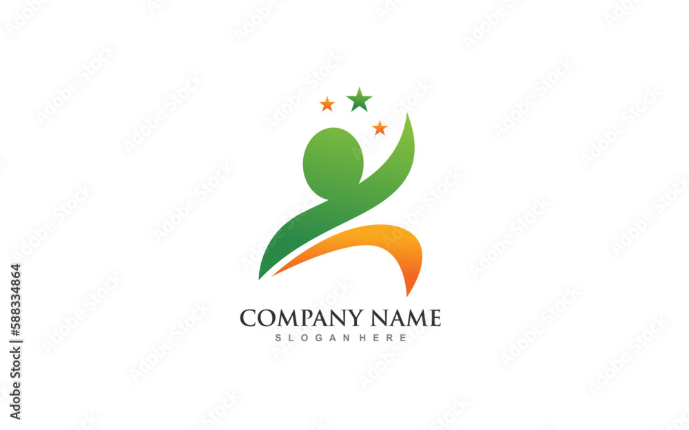 People community logo element with isolated illustration for identity template People community logo element with isolated illustration for identity template