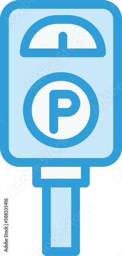 Parking meter Vector Icon Design Illustration