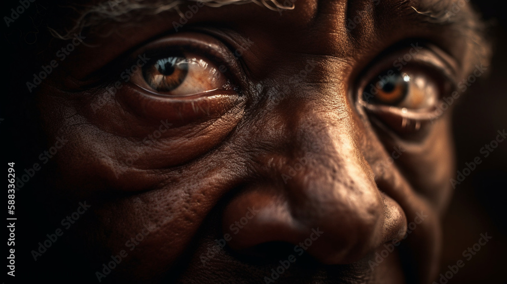 Elderly man eyes. Generative AI Elderly man eyes. Generative AI