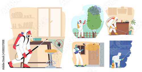 Pest Control Service Involves Extermination Of Pests And Insects Using Fumigation, Baiting, And Spraying Techniques