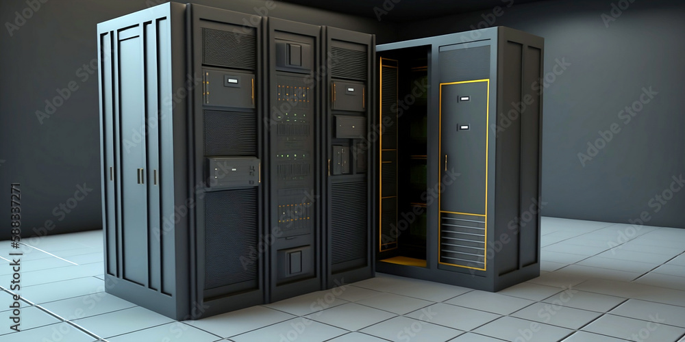 room of server (created with Generative AI) room of server (created with Generative AI)