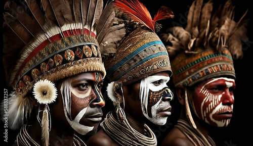 papuan people (created with Generative AI)