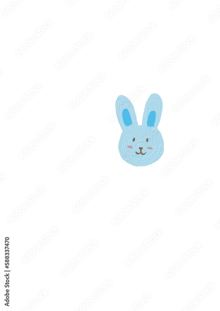 Cute blue rabbit Cute blue rabbit