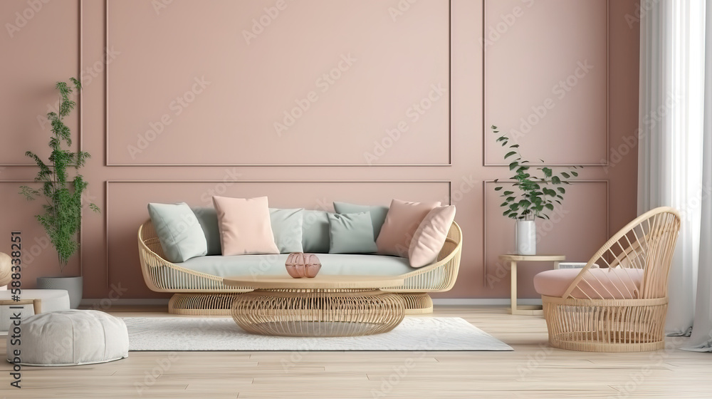 Chaotic sofa after party. Generative Ai Chaotic sofa after party. Generative Ai