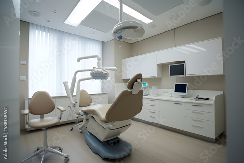 dental chair in hospital room ai generative