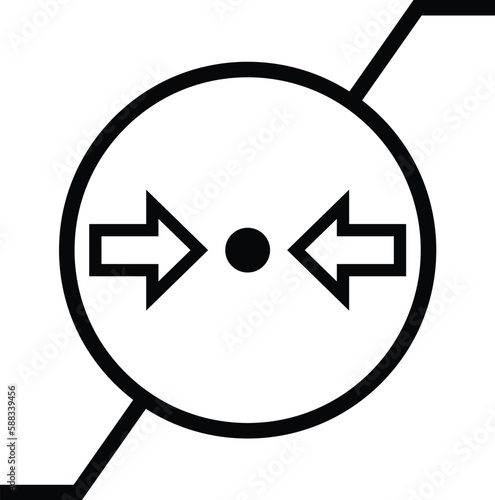 Atmospheric pressure limitation sign icon. Graphical symbol modern, simple, vector, icon for website design, mobile app, ui. Vector Illustration