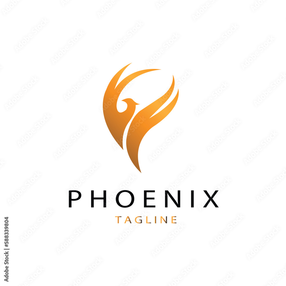 fire bird phoenix logo design vector illustrations graphic. fire bird phoenix logo design vector illustrations graphic.