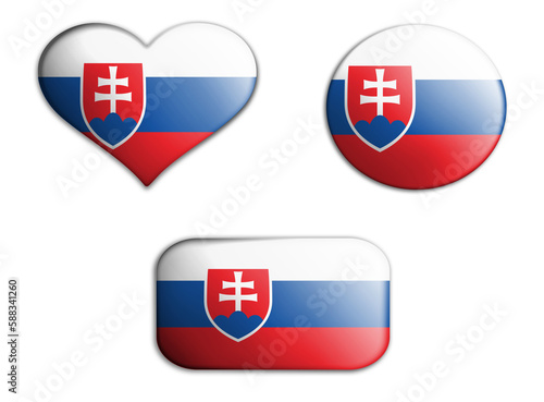 colorful national art flag of slovakia figures bottoms on a white background . concept collage. 3d illustration Free Download colorful national art flag of slovakia figures bottoms on a white background . concept collage. 3d illustration - GFXLoad