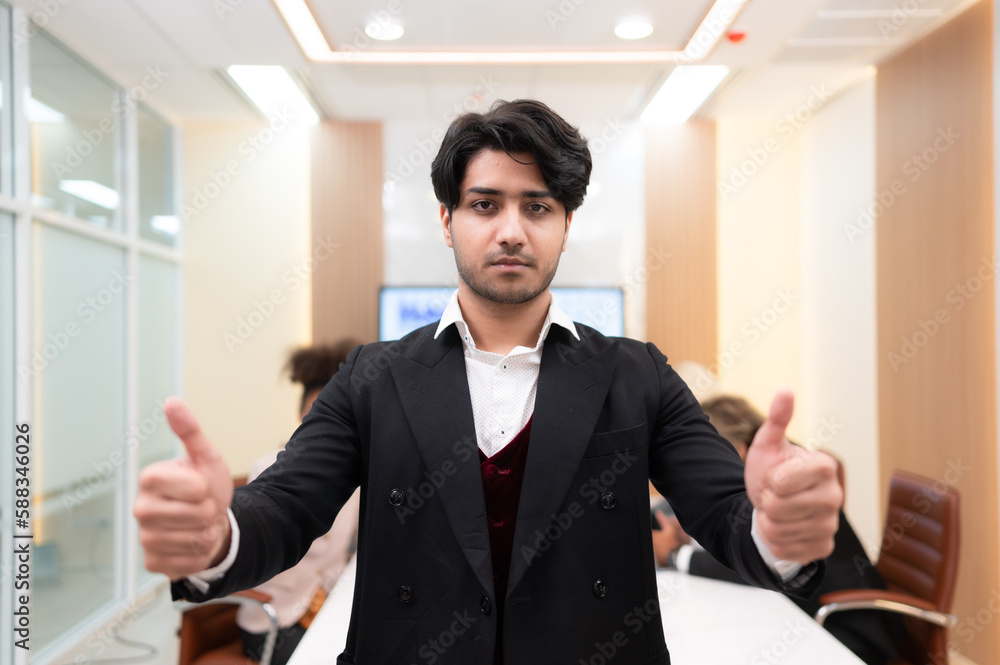 Portrait of young entrepreneurs are enthusiastically taking their ideas and sharing perspectives. In the meeting room of an international business corporation, Portrait of young entrepreneurs are enthusiastically taking their ideas and sharing perspectives. In the meeting room of an international business corporation,