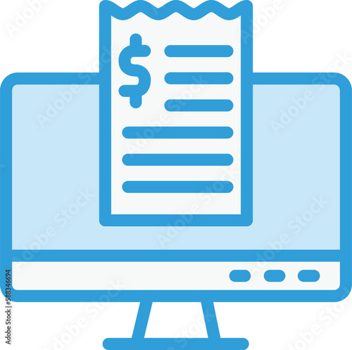 Invoice slip Vector Icon Design Illustration © Graphixs Art