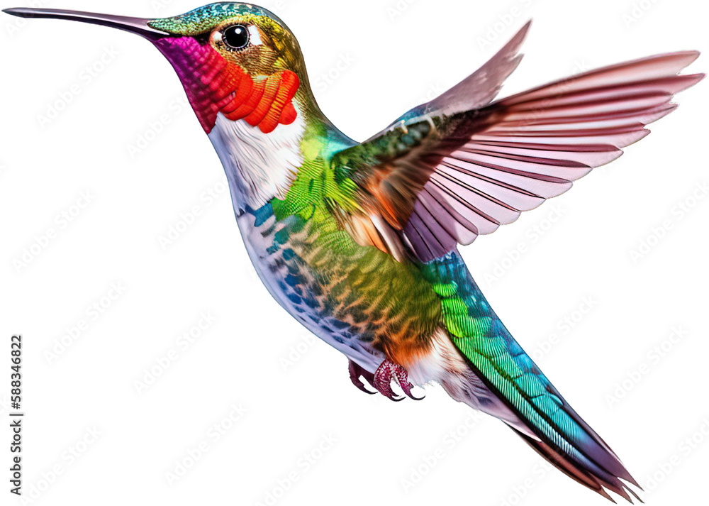 Obraz premium hummingbird isolated on white background
