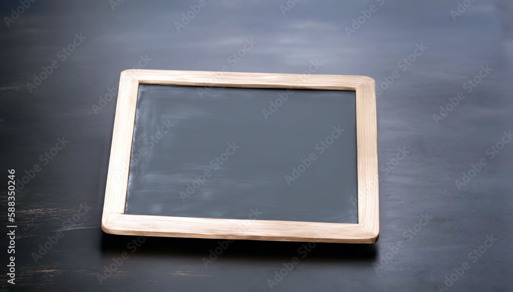 A beautiful small chalkboard lies on a neutral background. Space for text. Copy space. Neutral background. Blank text. A beautiful small chalkboard lies on a neutral background. Space for text. Copy space. Neutral background. Blank text.