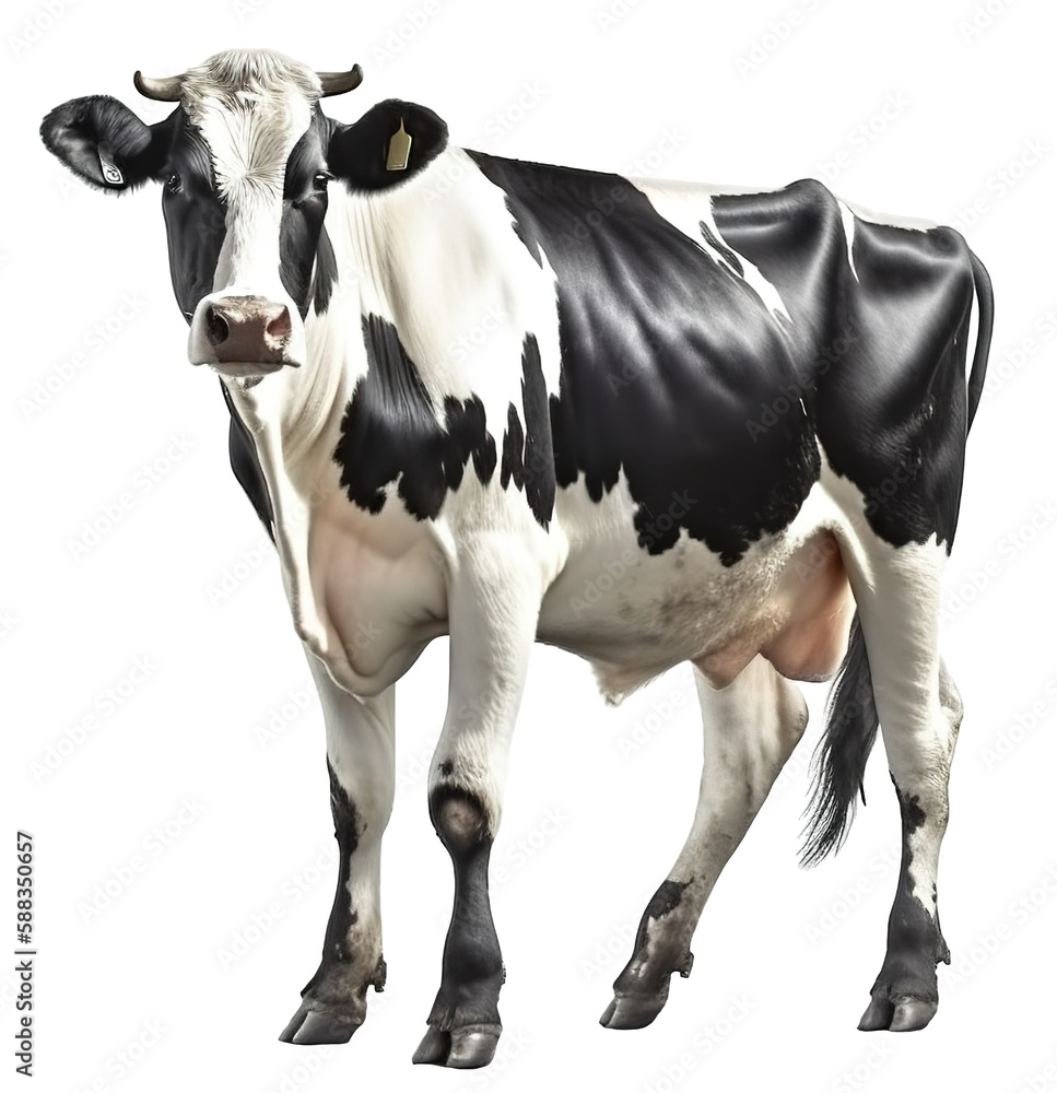 illustration of a cow on transparent background