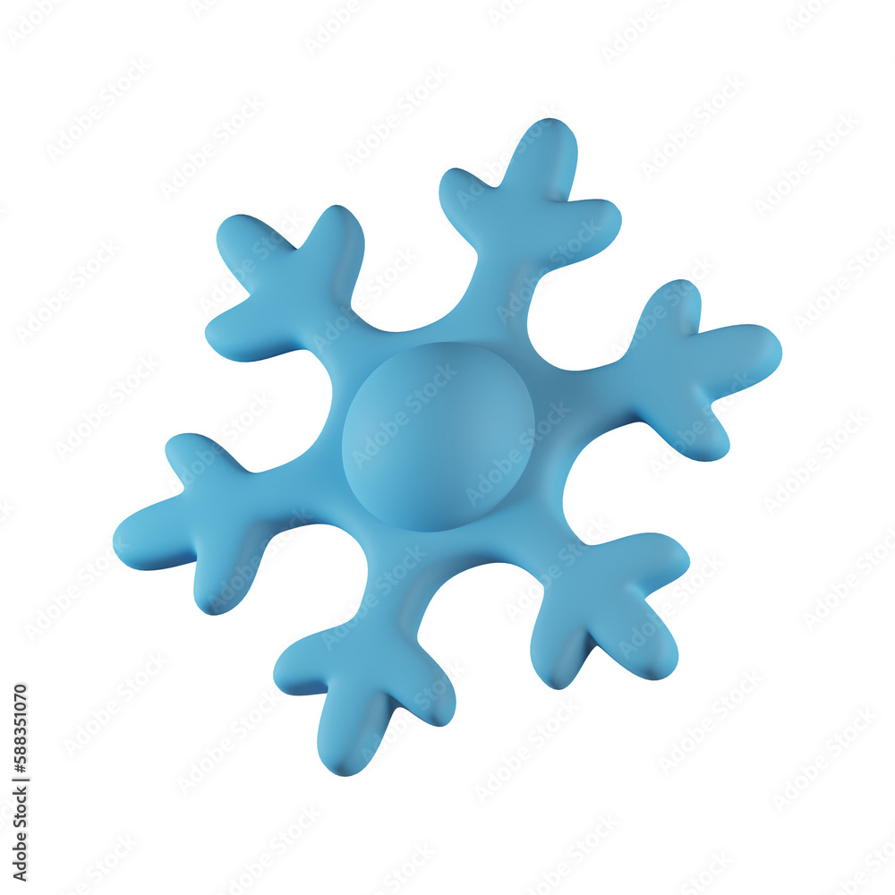 Snow Crystals 3D Icon Snow Crystals 3D Icon
