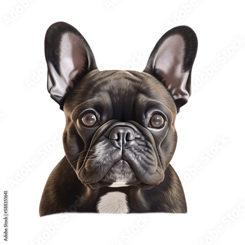 illustration of a French Bulldog on transparent background © EOL STUDIOS