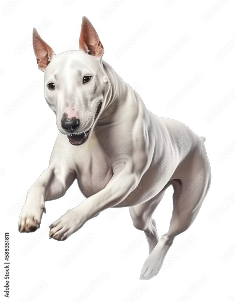 illustration of a Bull Terrier on transparent background