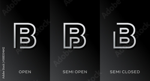 Set of letter B logo icon design template elements