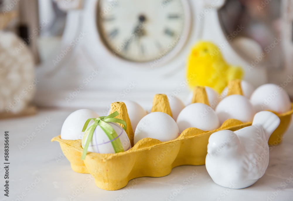 decoration easter eggs in the easter time