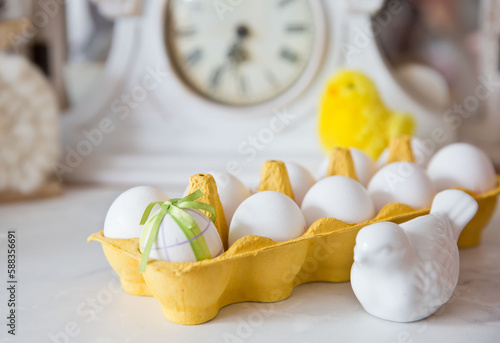 Obraz na płótnie decoration easter eggs in the easter time w salonie