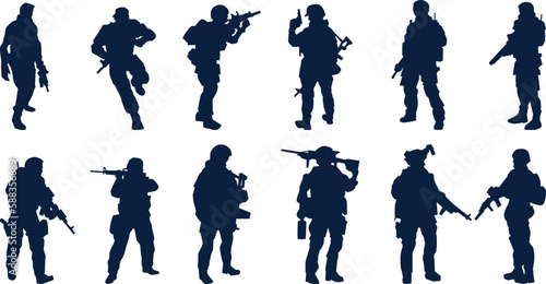 army soldier silhouette vector file set of silhouettes of people 