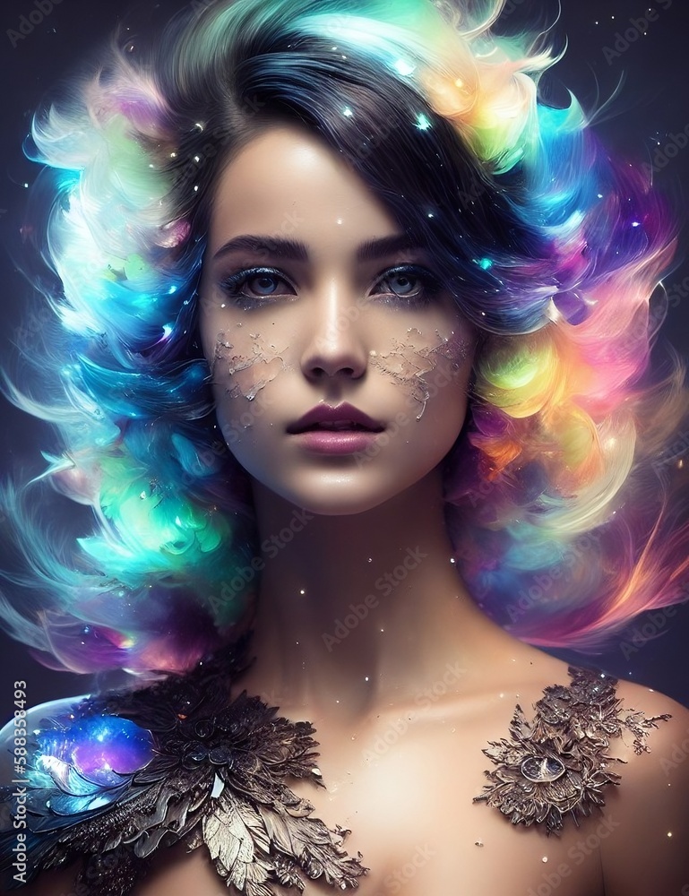 Beautiful Woman Portrait Magic. Generative AI Beautiful Woman Portrait Magic. Generative AI