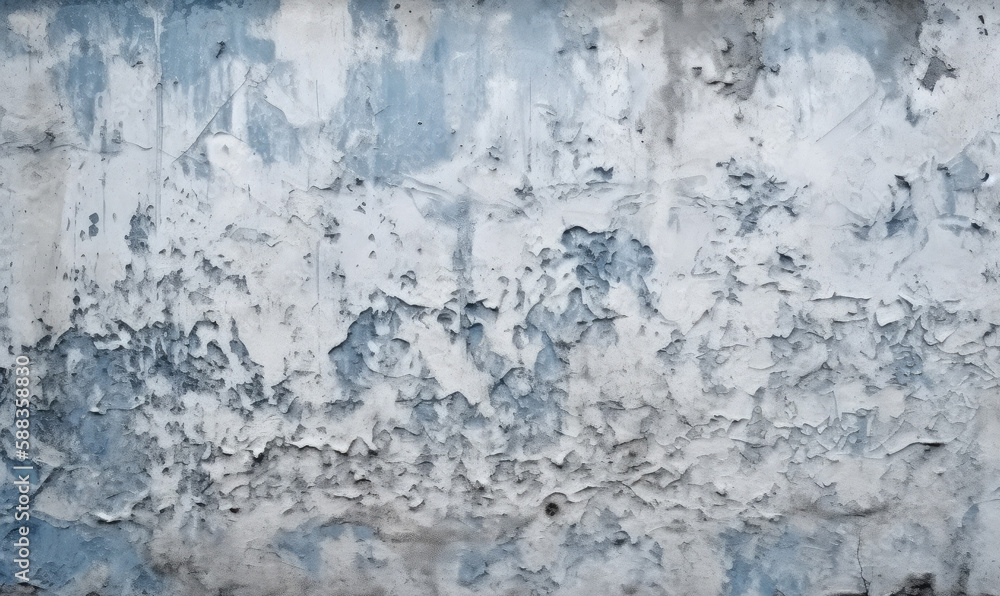 White blue gray concrete, grunge cement texture background, generative AI