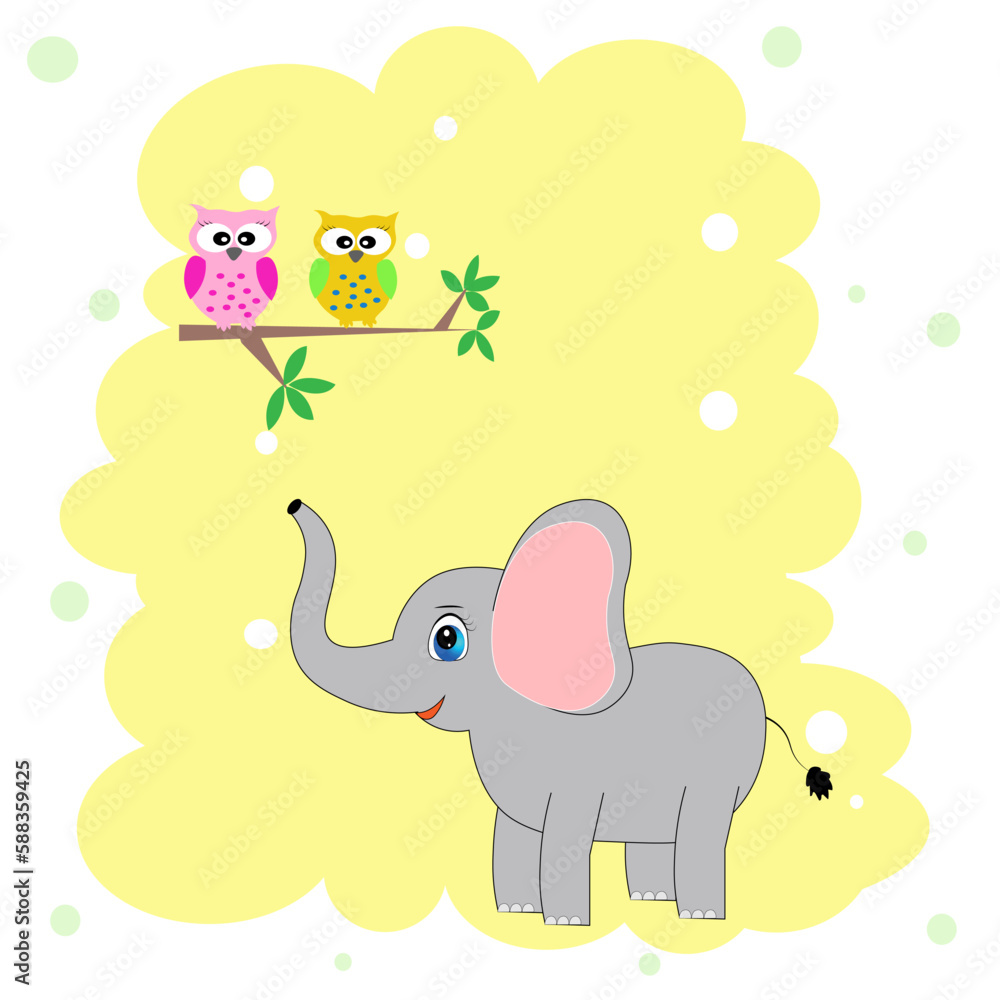 cute baby elephant vector illustration cute baby elephant vector illustration