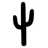 black and white of cactus icon