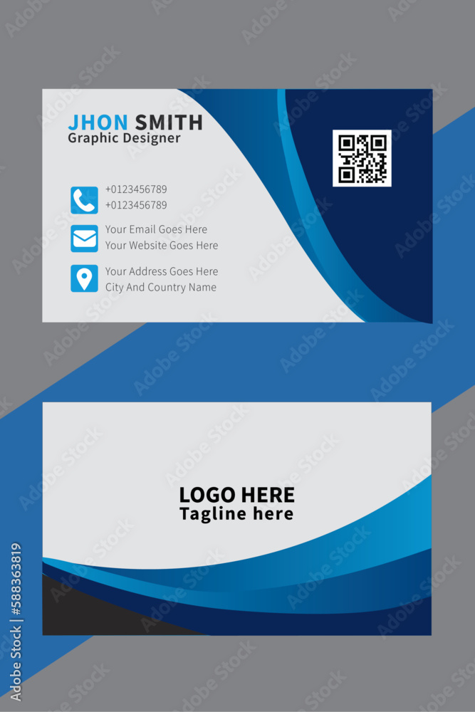 Professional creative business card and modern visiting card design template . Professional creative business card and modern visiting card design template .