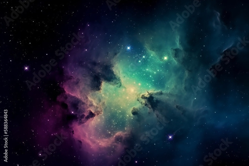 Nebula galaxy deep space generative AI © AlexandraDaryl