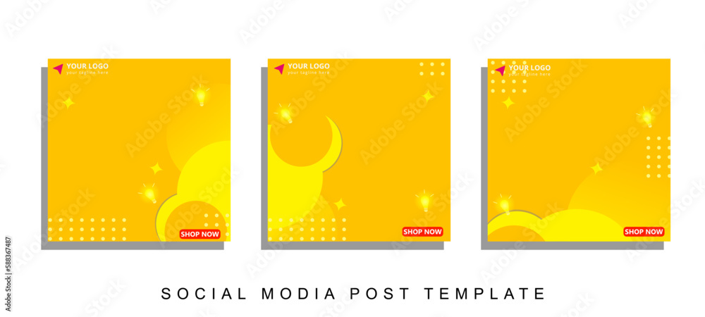 Naklejka premium modern template post for social media ads, web banner sale