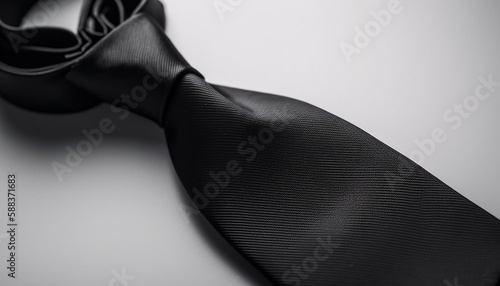 Businessman blue silk necktie exudes elegance generated by AI