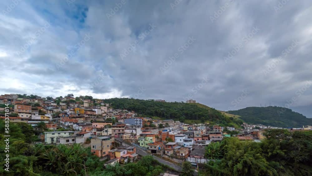 Timelapse of Colorful Favelas at Sunrise in Brazil Timelapse of Colorful Favelas at Sunrise in Brazil