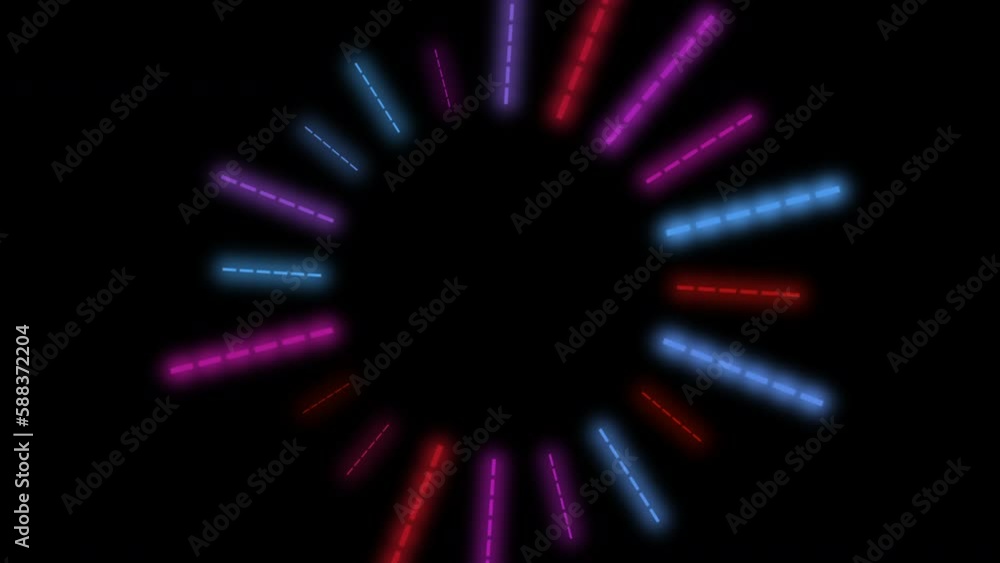 Neon rainbow lines on black gradient, motion abstract awards, futuristic and retro style background Neon rainbow lines on black gradient, motion abstract awards, futuristic and retro style background