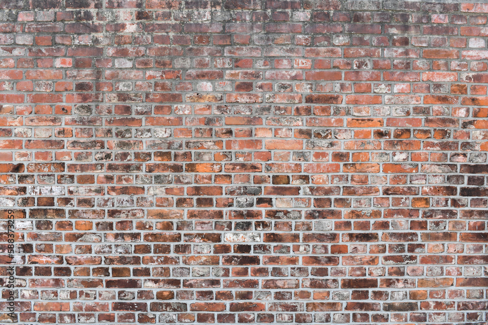 Naklejka premium the old red brick wall