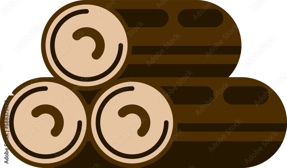 Fototapeta premium log pile icon
