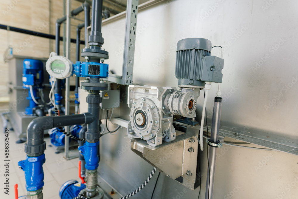 Boiler station, boiler room. Engine room, technical equipment. Boiler station, boiler room. Engine room, technical equipment.