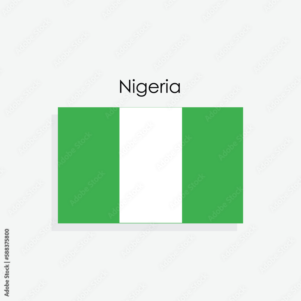 Nigeria vector country flag icon Nigeria vector country flag icon