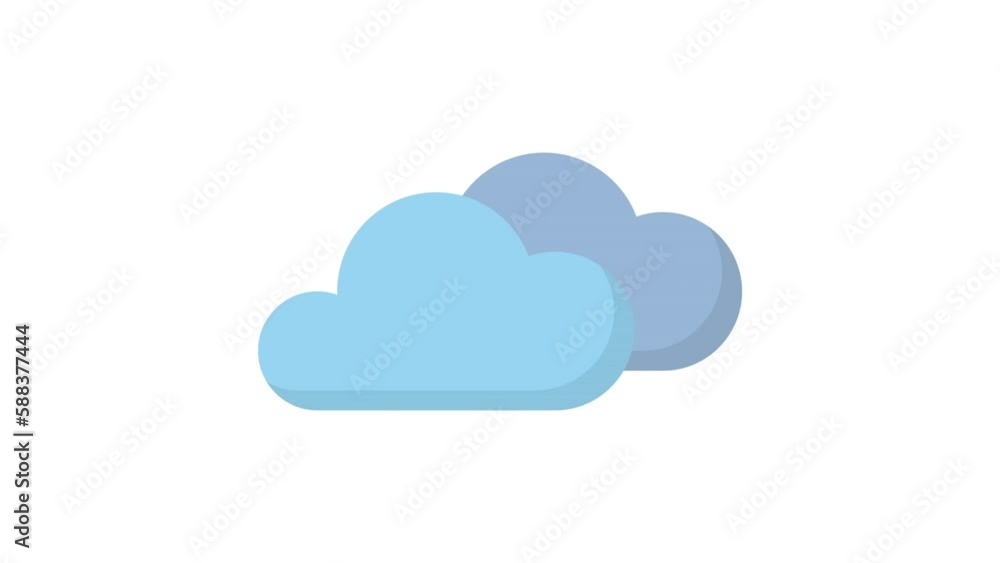 Cloudy on white background, Weather animated icon
Cloudy on white background, Weather animated icon