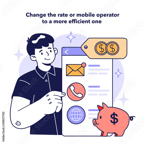 Change the rate or mobile operator to a more efficient one to optimize