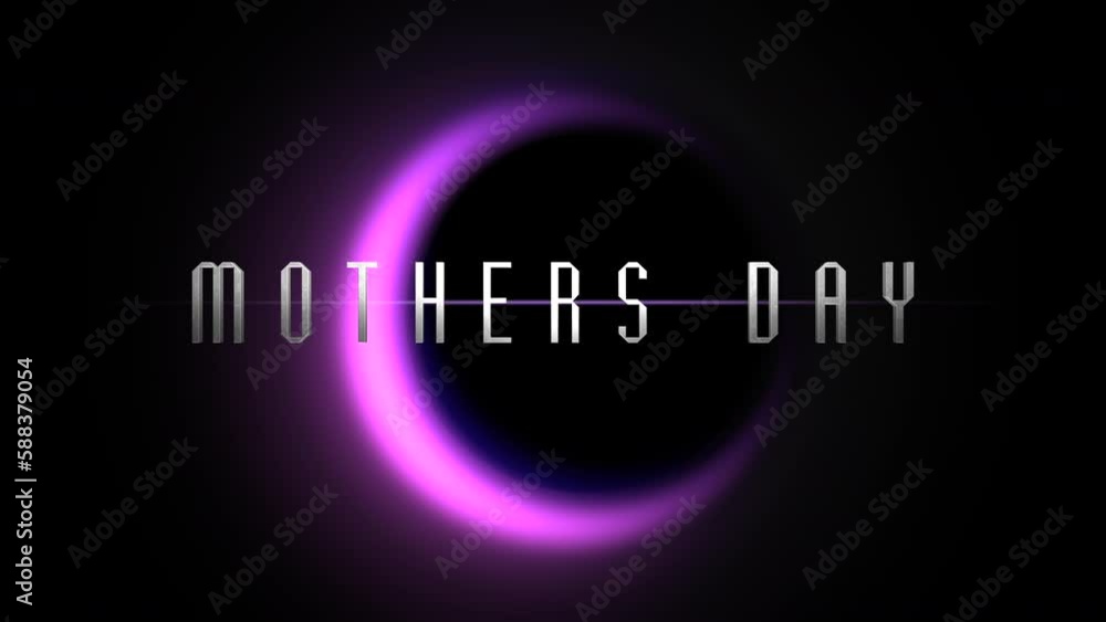 Mothers Day text with purple moon in galaxy, motion abstract business, promo, holidays and space style background Mothers Day text with purple moon in galaxy, motion abstract business, promo, holidays and space style background