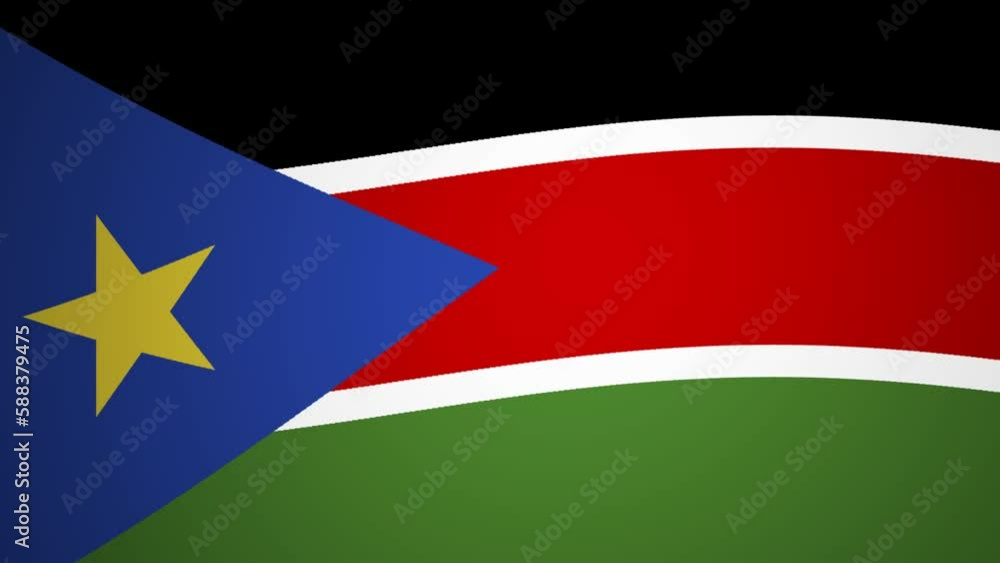South Sudan Waving Flag Looping Animation Background South Sudan Waving Flag Looping Animation Background