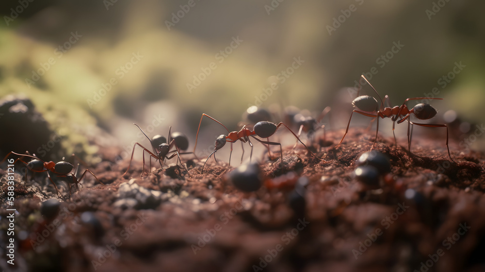 Ants on the ground. Generative AI Ants on the ground. Generative AI