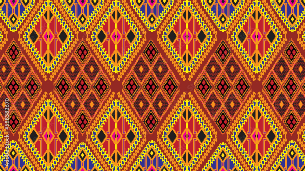 seamless pattern with ornament stlye african 