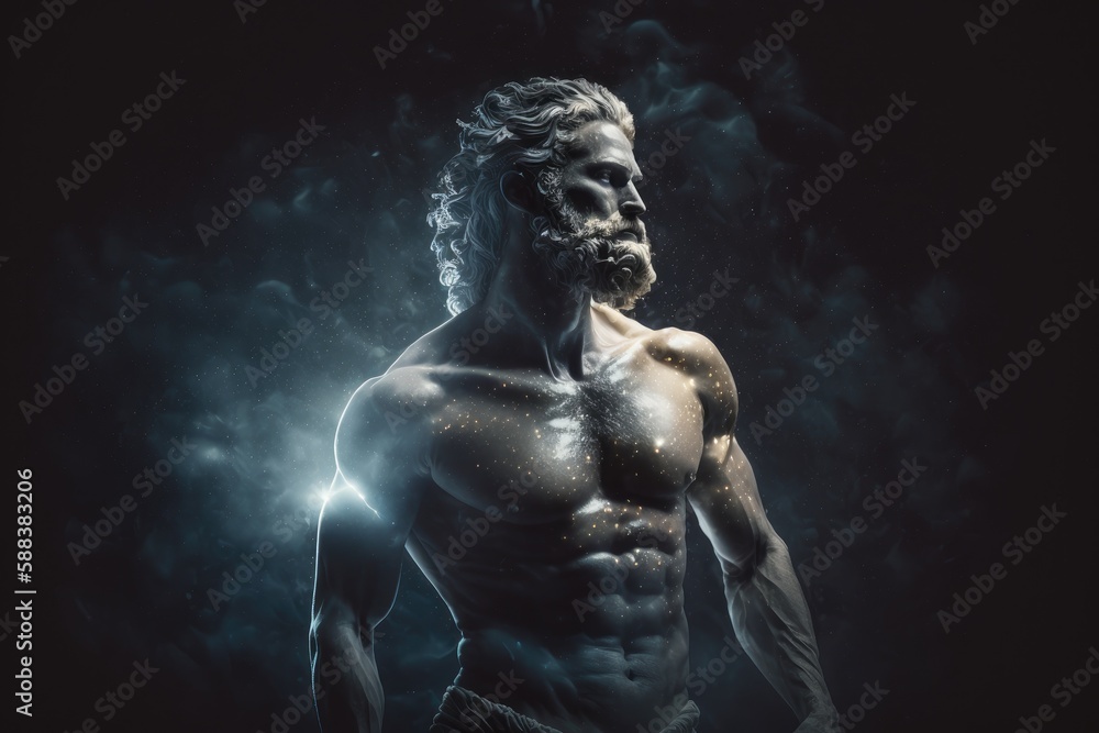 Cosmic God in space created with Generative AI Cosmic God in space created with Generative AI