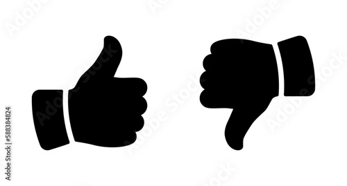 Thumb up and thumb down